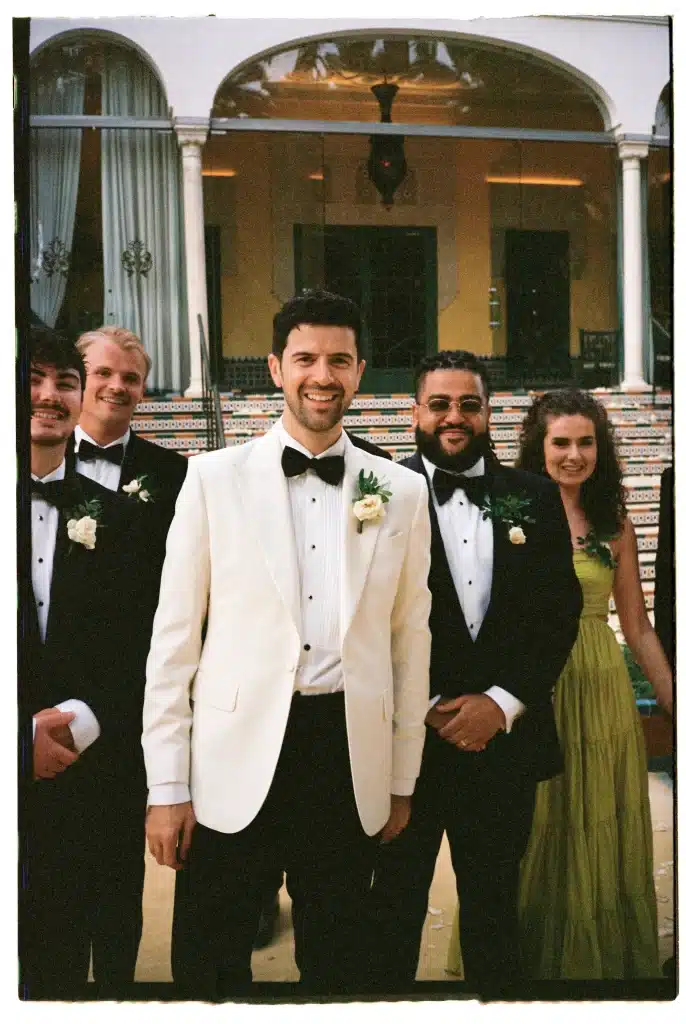 Film team photo at Villa at Lake Como