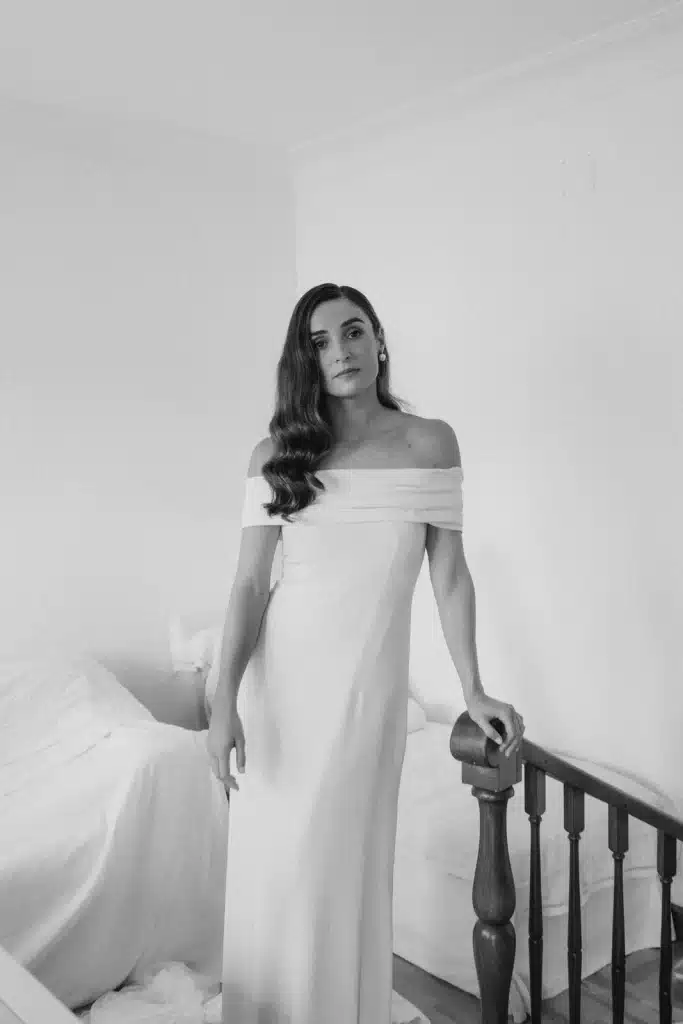 Bridal preparation inside countryside villa during wedding in France