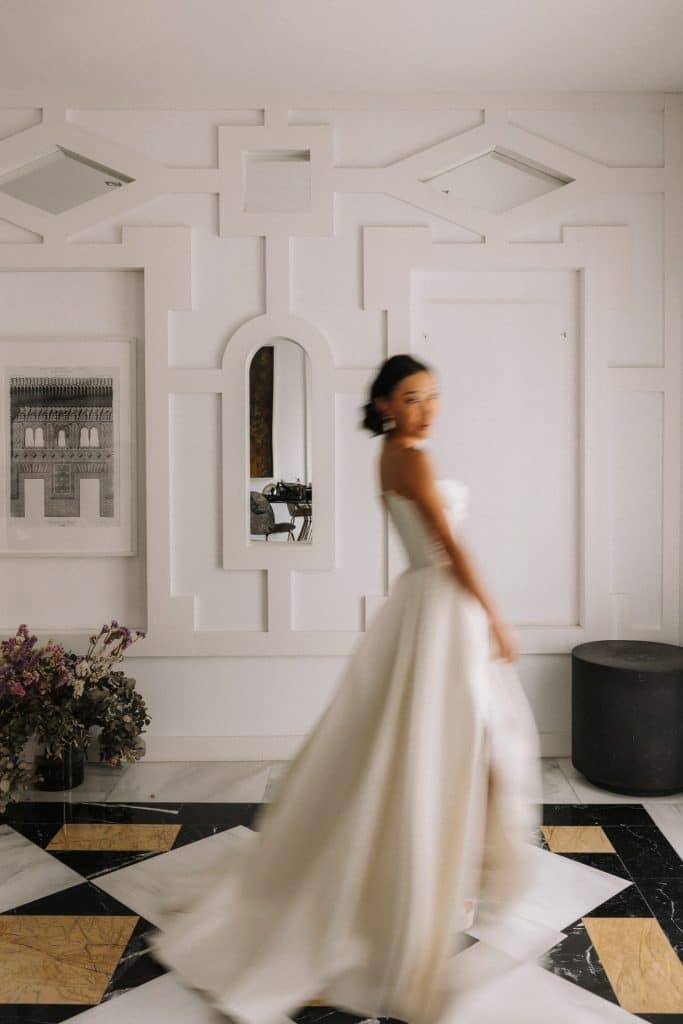 Sarah seven wedding dress. destination wedding photography Europe by Mosu studio