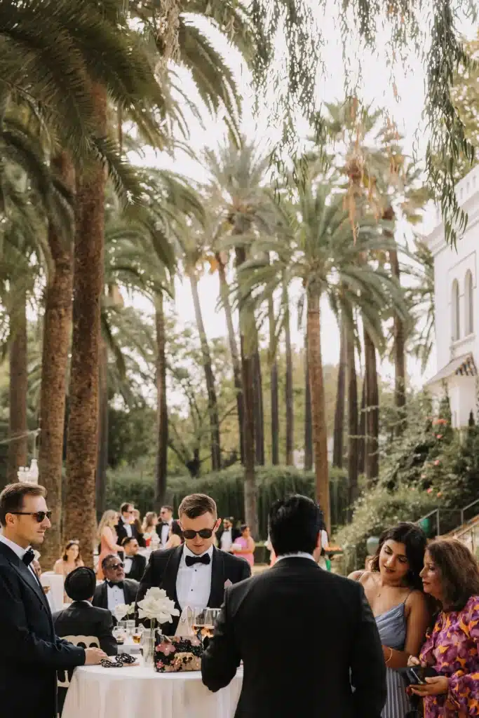 Guests celebrating at a South of Greece wedding