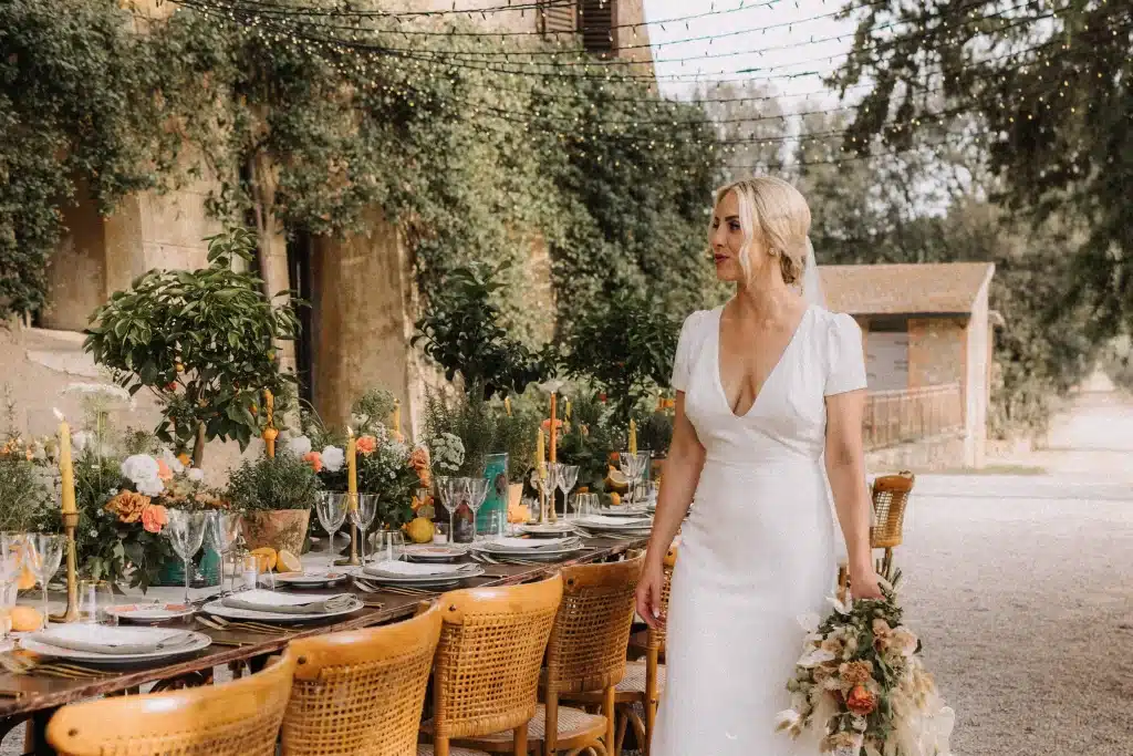 bride in la pescaia in maremma, Tuscany destination wedding