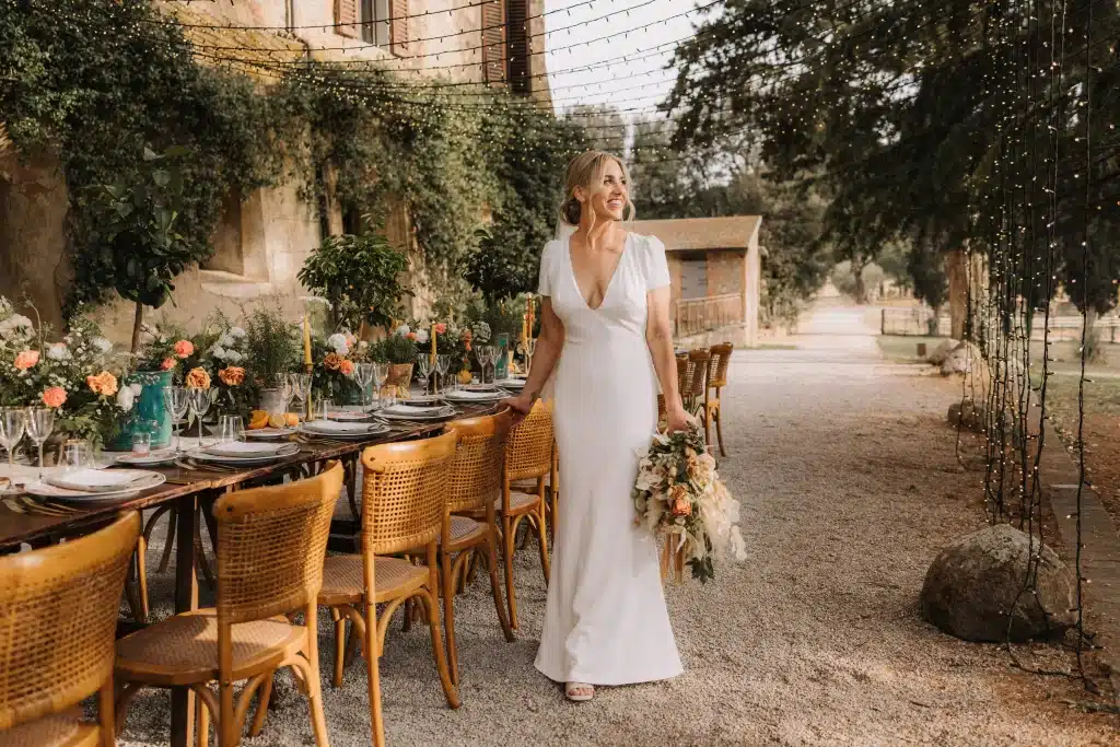 bride in la pescaia in maremma, Tuscany destination wedding