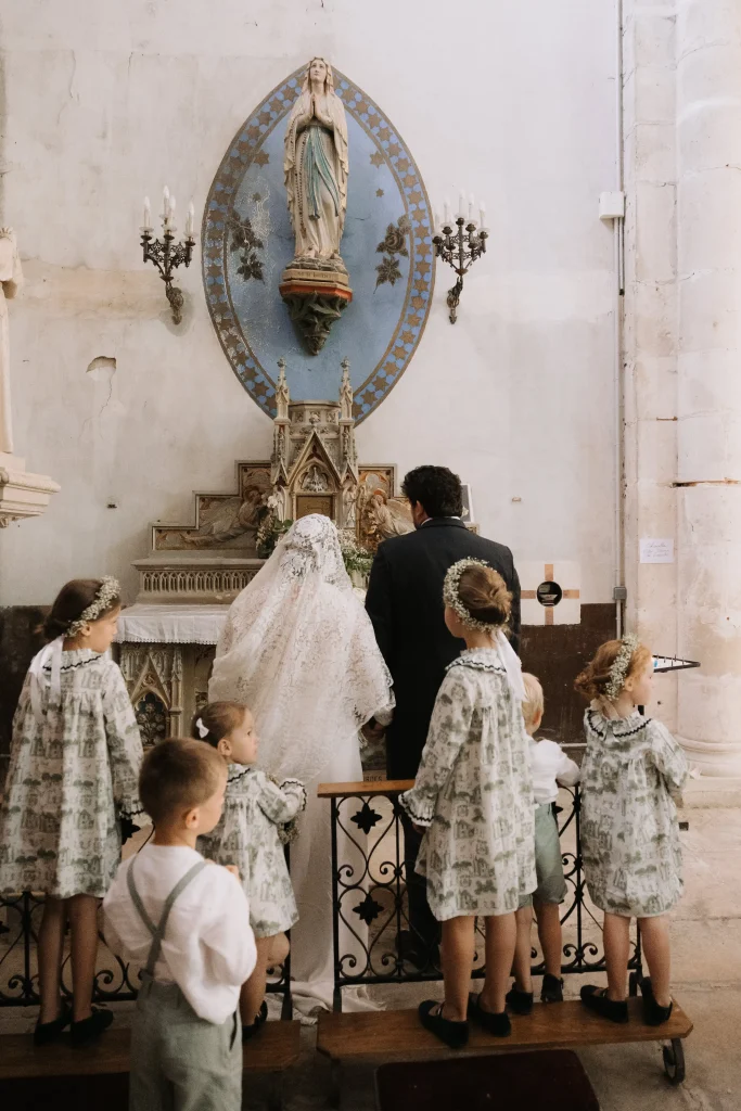 Bertille and Arthur's religious wedding ceremony near Bourges, France